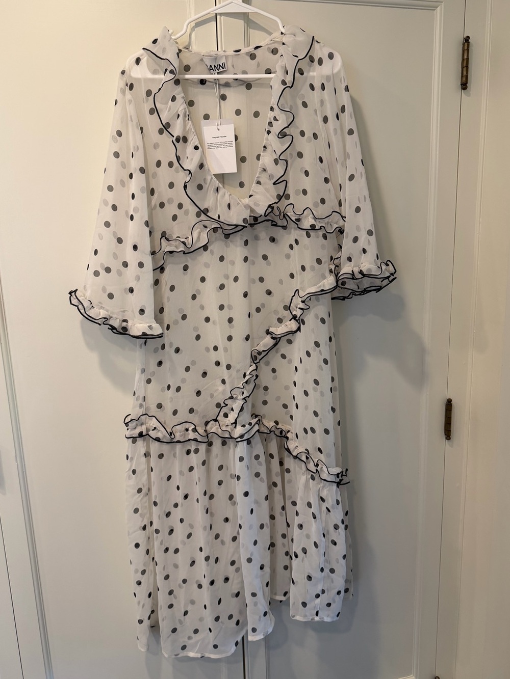 GANNI Dotted Georgette Dress size 34